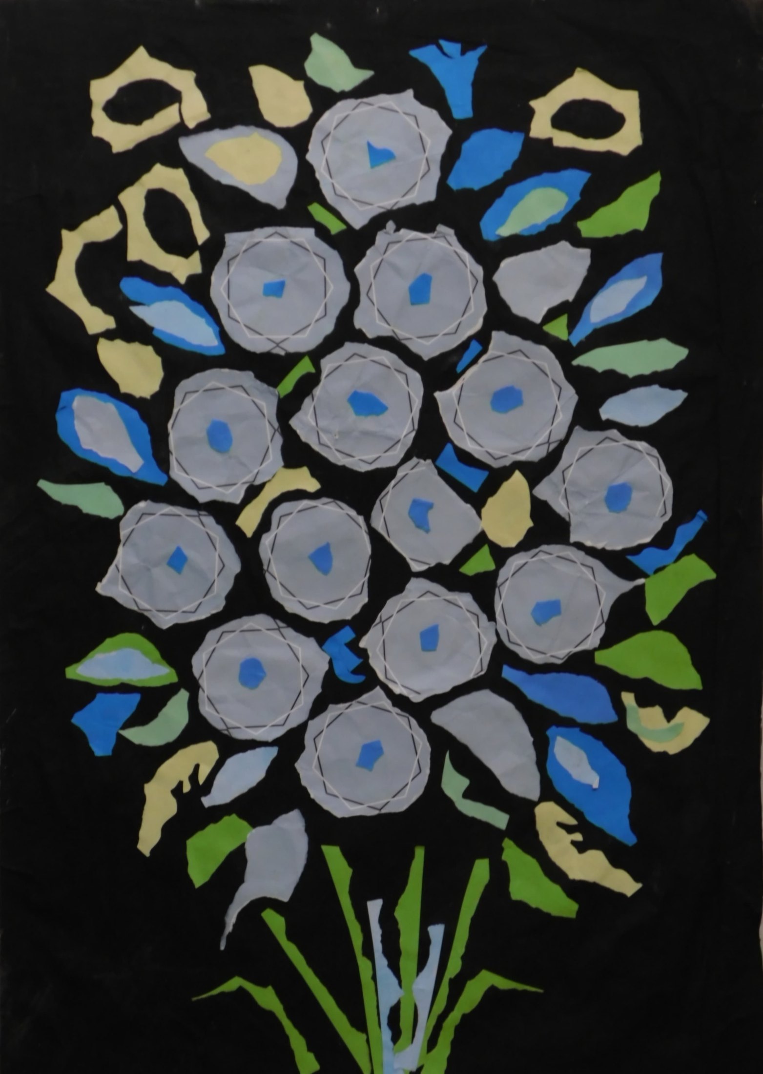 Flowers on Black Ground von Jacqueline Enkelaar-Ashdown
