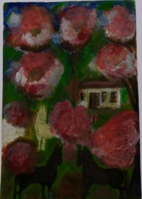 Flowers on Green Ground II von Jacqueline Enkelaar-Ashdown