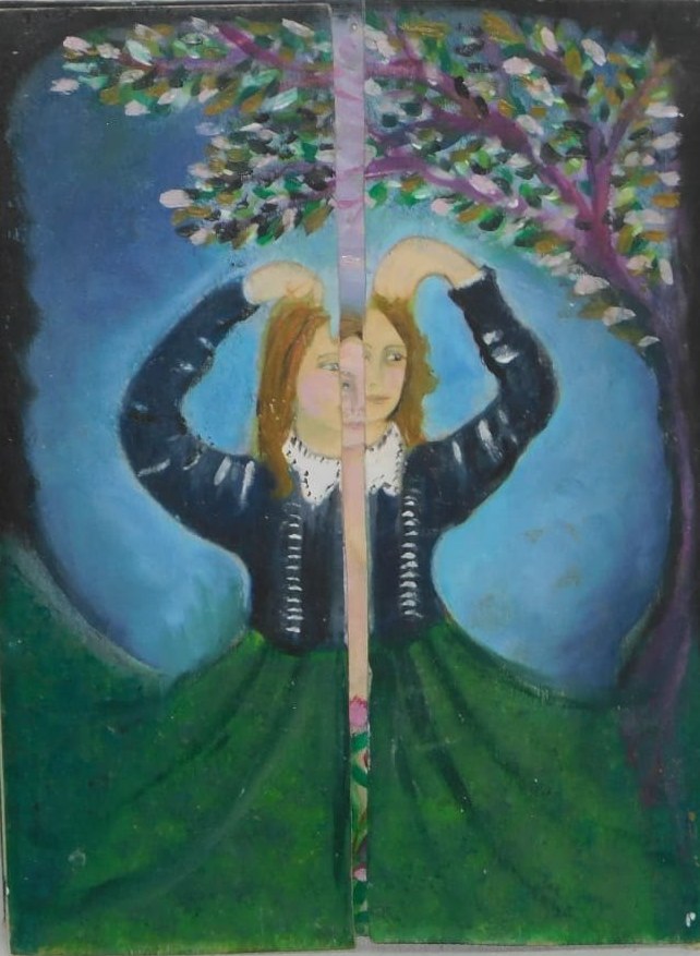 Girl Beneath the Blossom Tree von Jacqueline Enkelaar-Ashdown