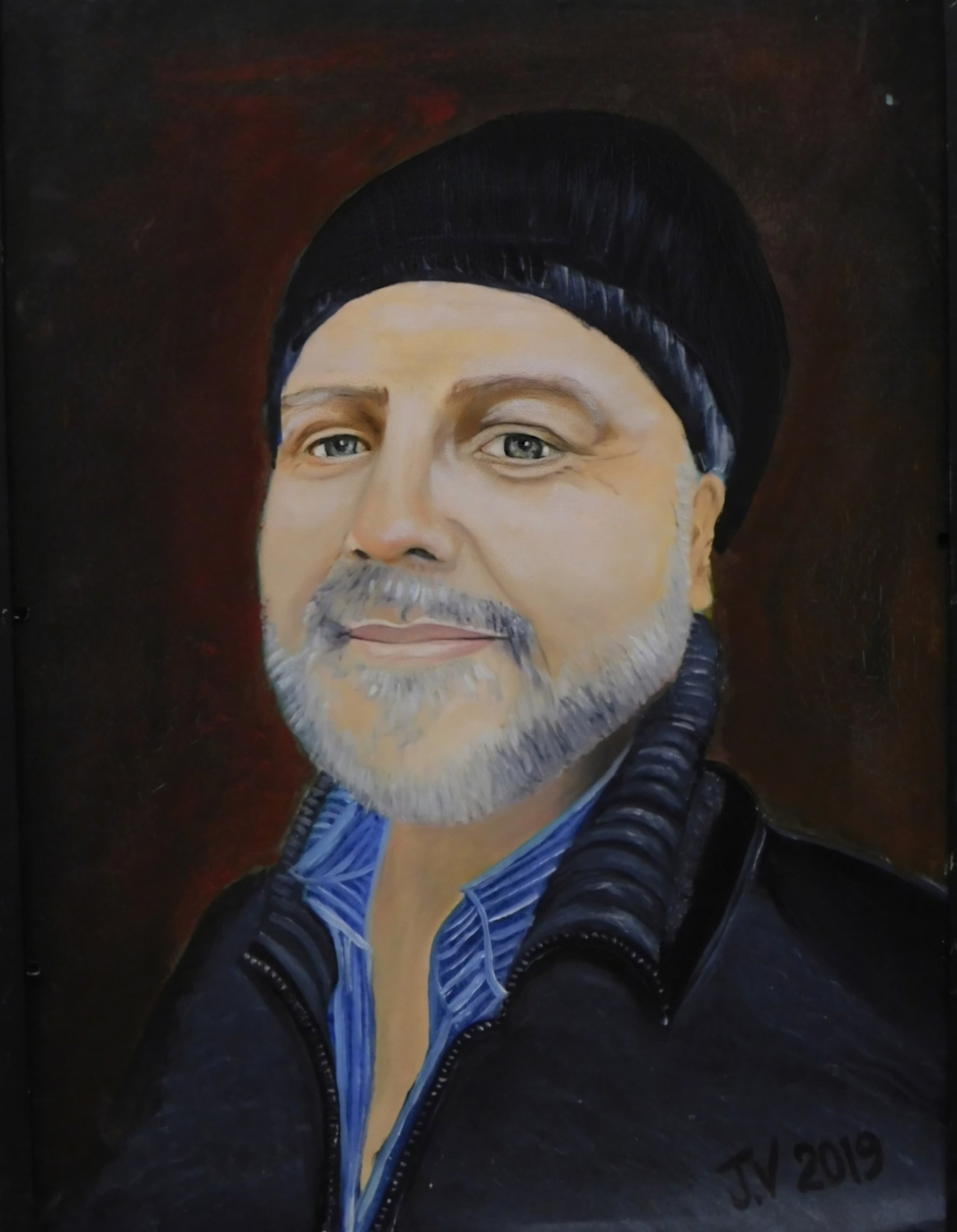 Man in Black Cap von Jacqueline Enkelaar-Ashdown
