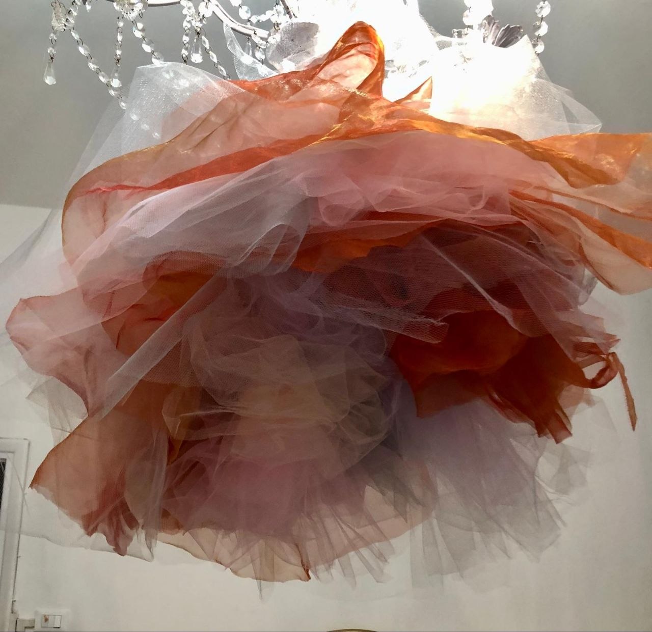 Orange Organza Lamp by Jacqueline Enkelaar-Ashdown