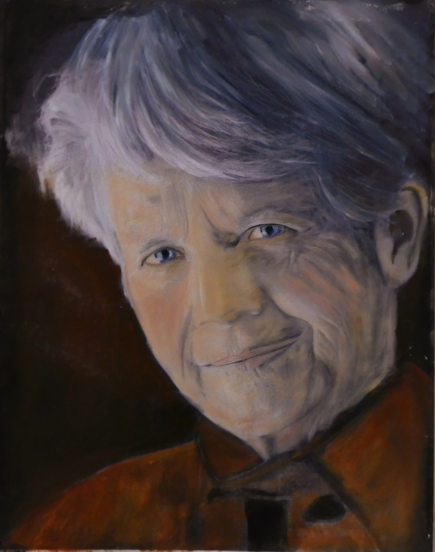 Portrait with Silver Hair von Jacqueline Enkelaar-Ashdown